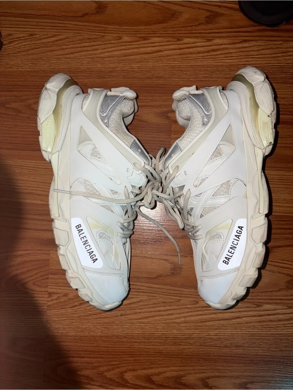 Balenciaga White Chunky Lace-Up Sneakers